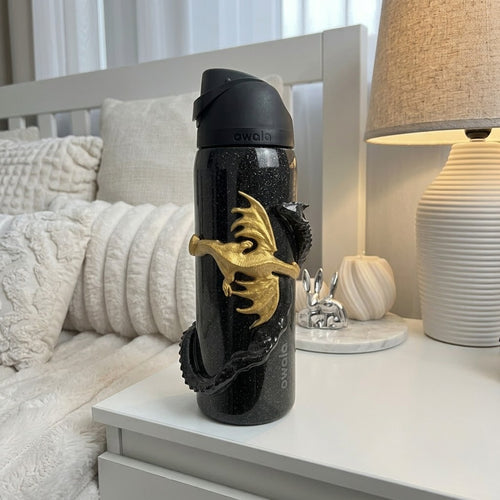Tiny Gold Dragon Owala Bottle