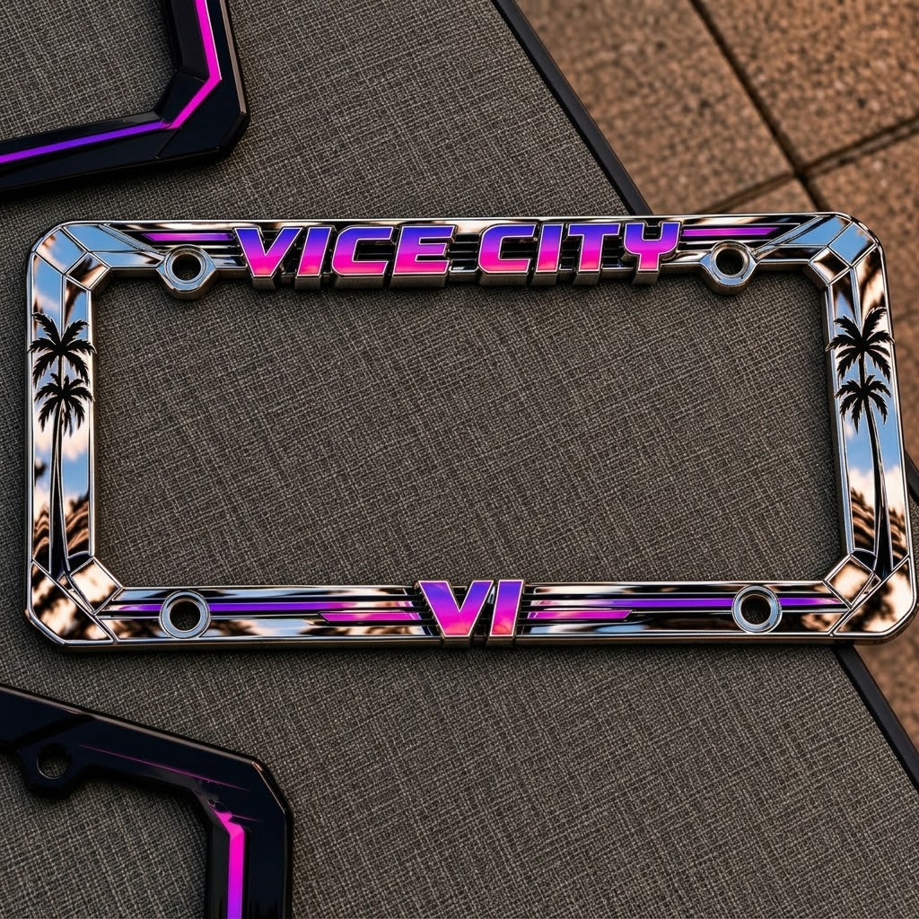 Vice City License Plate Frame