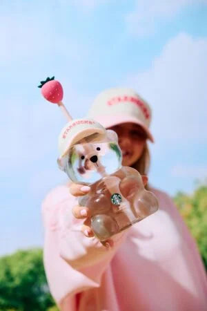 Pink Starbies Bear Cup